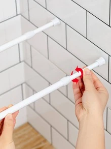 1入組免打孔伸縮桿家用多功能收納桿 - 白色 - 查看 3