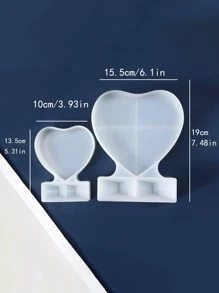 1 件情人节白色硅胶水晶胶镜框模具 - 白色 - 查看 5