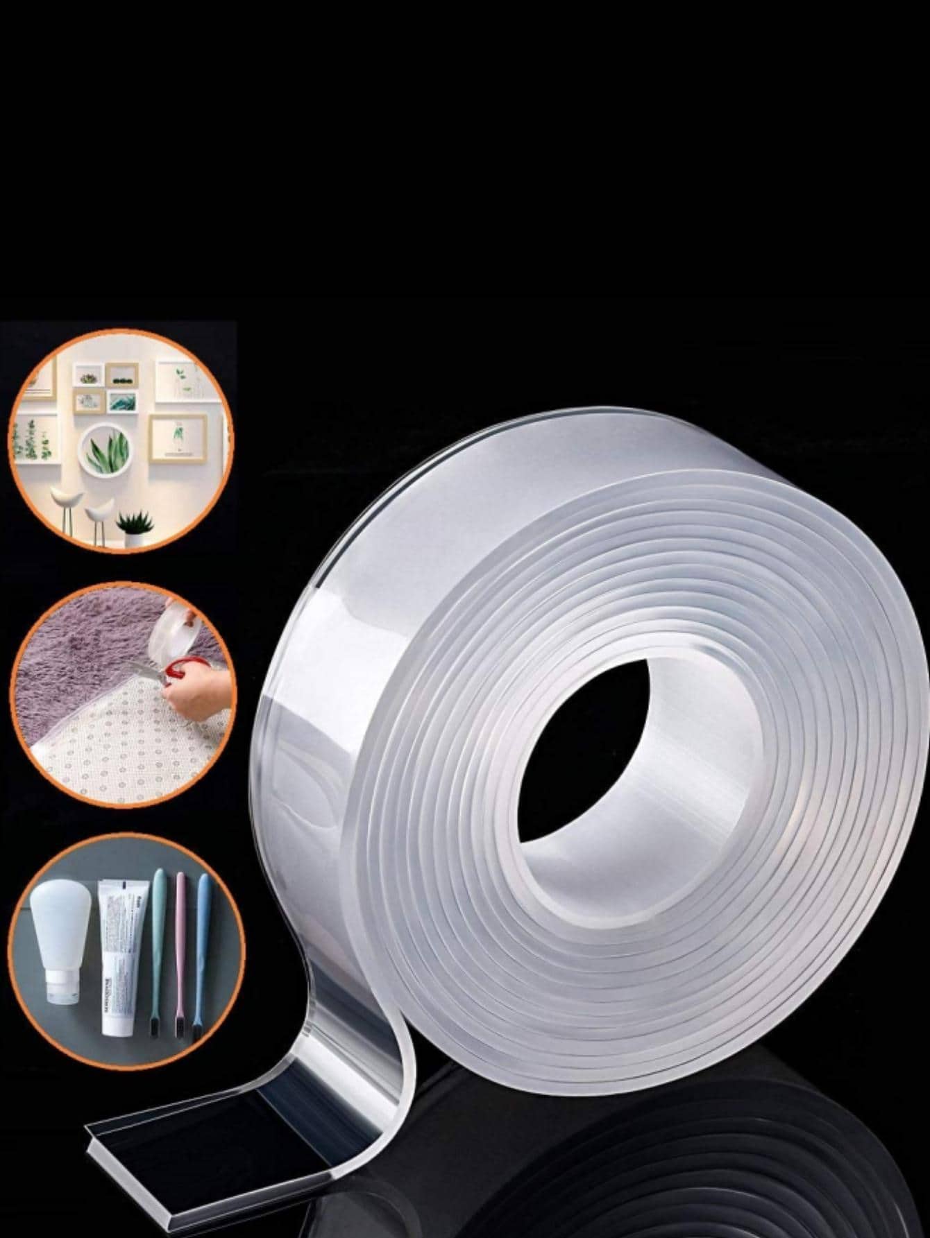 1pc PMMA Tape, Transparent Thickened Nano Double-sided Adhesive For Home - Clear - View 1