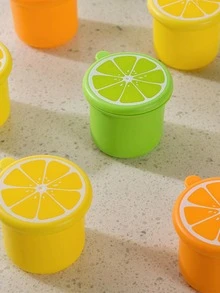 1入組PE冰塊模具廚房用帶蓋水果形冰塊模具 - 黃色 - 查看 5