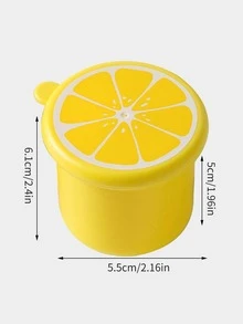 1入組PE冰塊模具廚房用帶蓋水果形冰塊模具 - 黃色 - 查看 2