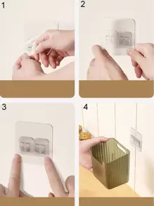 1 Gói Rõ Ràng Dọc Hạt Treo Tường Giá Đựng Lược, Hộ Gia Đình Bằng Nhựa Hộp Bảo Quản - Trong sáng - Xem 3