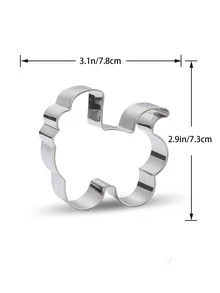 1pc Car Shaped Cookie Cutter, Modern Stainless Steel Cookie Mold For Kitchen - Grey - View 3