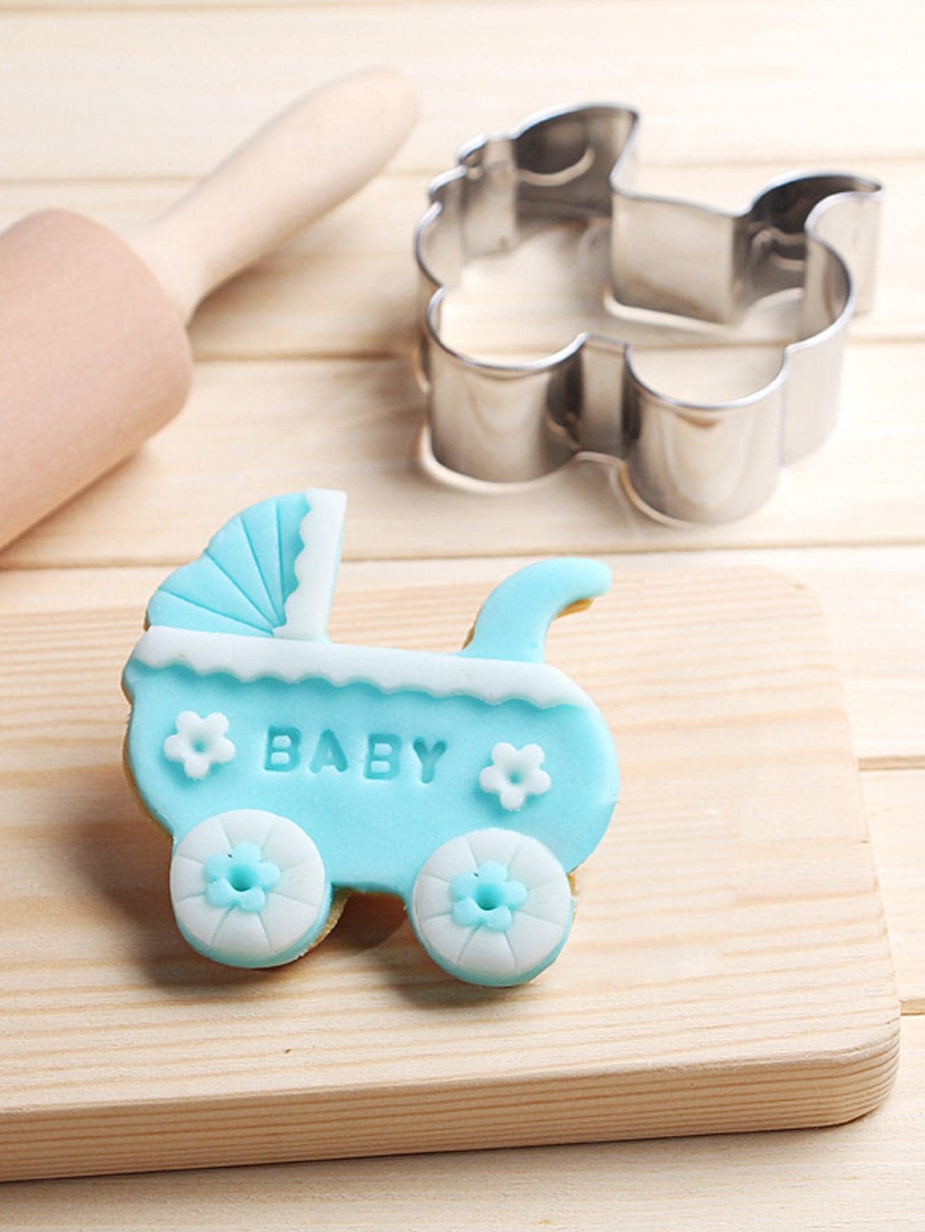 1pc Car Shaped Cookie Cutter, Modern Stainless Steel Cookie Mold For Kitchen - Grey - View 1