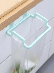 1入組素色綠色門背掛式垃圾袋架廚房用PP垃圾桶 - 綠色 - 查看 1