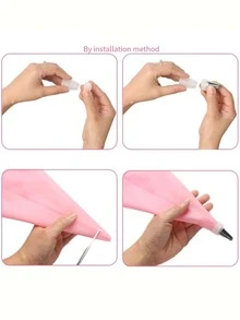 27pcs/set Pastry Bag & Nozzle & Cream Smoother, Baking Tool For Kitchen - Multicolor - View 4