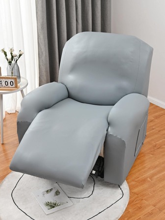 1pc Waterproof & Scratch Resistant Elastic Pu Lounge Chair And Massage Chair Cover