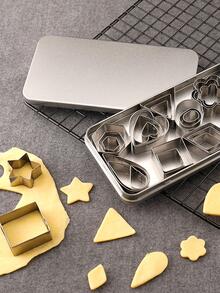 30pcs Stainless Steel Cookie Cutter, Cartoon Cookie Mold For Kitchen - Silver - View 4