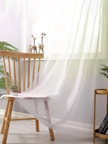 Rèm vải đơn bảng ombre, rèm vải lọc màu ombre hiện đại, riêng tư cho phòng khách và phòng ngủ - Màu xanh Ô liu - Xem 3