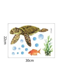 1 PVC Nắp Bồn Cầu Decal Dễ Thương Rùa & Họa Tiết Cá WC Bệ Chảo Bao Miếng Dán Cho Phòng Tắm - Nhiều màu - Xem 6