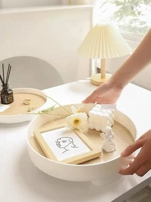 1入組塑料首飾收納托盤家用極簡主義白色首飾托盤 - 白色 - 查看 2