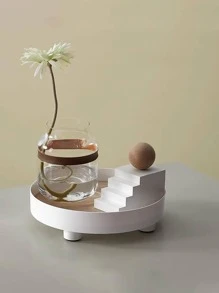 1入組塑料首飾收納托盤家用極簡主義白色首飾托盤 - 白色 - 查看 6