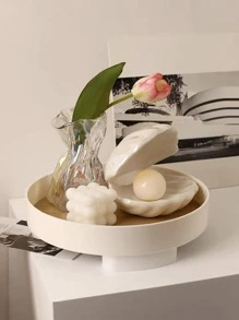 1入組塑料首飾收納托盤家用極簡主義白色首飾托盤 - 白色 - 查看 10