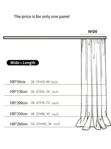 Polyester Sheer Panel Curtain, Minimalist Red Light Filtering Privacy Sheer Curtain For Living Room