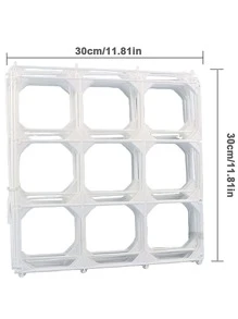 6pcs Plastic Balloon Stand, 9 Holes Balloon Wall Grid For Home - White - View 4