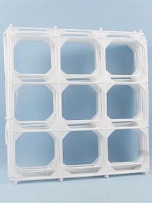 6pcs Plastic Balloon Stand, 9 Holes Balloon Wall Grid For Home - White - View 1
