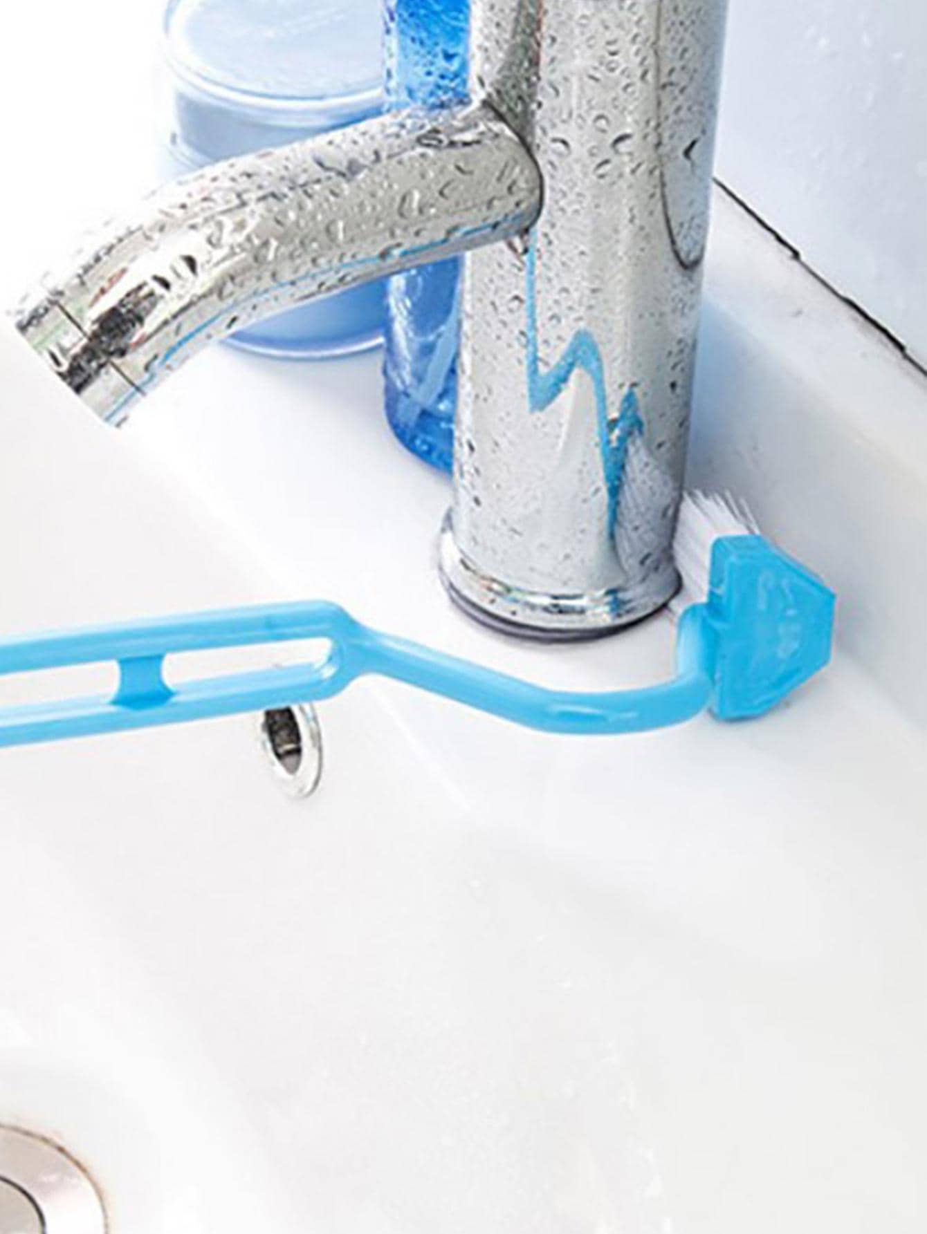 1 cái Chổi cọ bồn cầu bằng nhựa, Chổi cọ bồn cầu cán dài hiện đại dùng để trang trí phòng tắm gia đình mùa hè - Màu xanh lam - Xem 1