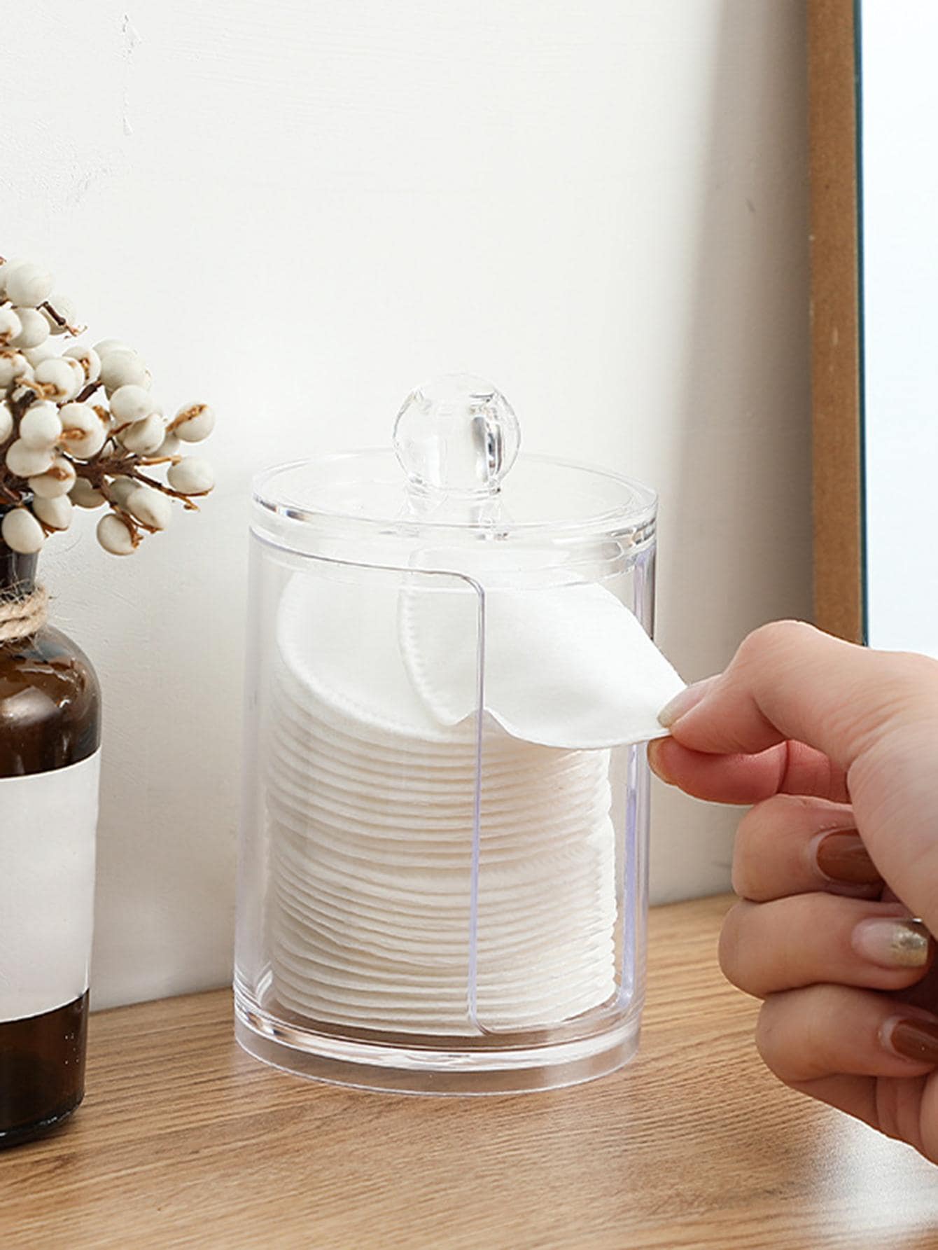 1入組透明收納盒 - 白色 - 查看 1