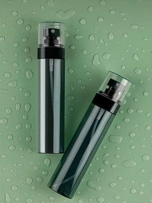 1pc ABS Pink Soap Dispenser, Minimalist Clear Lotion Dispenser For Bathroom - Black - View 2