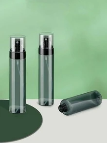 1pc ABS Pink Soap Dispenser, Minimalist Clear Lotion Dispenser For Bathroom - Black - View 4