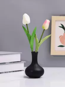 Bình hoa trơn 1 cái - màu đen - Xem 1