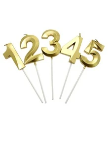 1pc Wax Candle, Creative Number Design Candle For Party Gifts Birthday Graduation