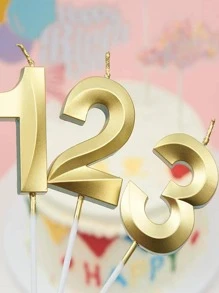 1pc Wax Candle, Creative Number Design Candle For Party Gifts Birthday Graduation
