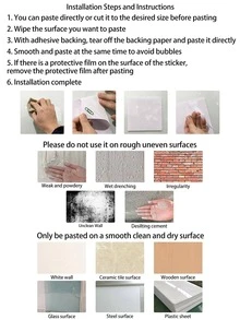 10pcs Geometric Pattern Wall Paper, PVC Self Adhesive Wall Sticker For Home Decor - Light Grey - View 5