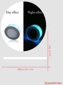 1roll PVC Glow In Dark Floor Sealing Sticker, Modern Solid Color Floor Sealing Sticker For Home - Blue - View 7
