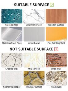 1pc Geometric Pattern Floor Sealing Sticker, PVC Peel And Stick Wall Waistline Decoration Sticker, For Home - Multicolor - View 9