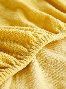 1pc Solid Color Sofa Slipcover - Yellow - View 6