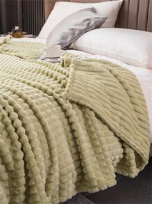1 chiếc chăn đồng màu - màu xanh lá - Xem 1