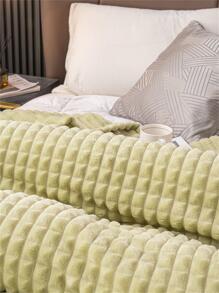 1 chiếc chăn đồng màu - màu xanh lá - Xem 5