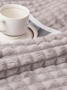 1pc Solid Color Blanket - Silver - View 2