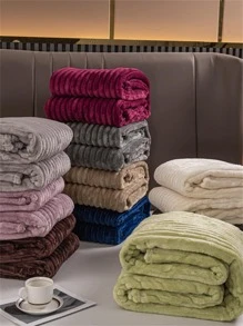 1 chiếc chăn đồng màu - màu xanh lá - Xem 7