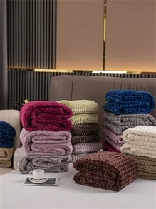 1 chiếc chăn đồng màu - màu xanh lá - Xem 11