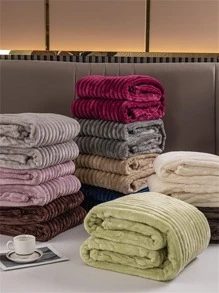 1pc Solid Color Blanket - Silver - View 8