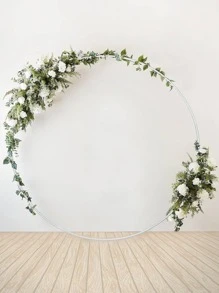 1入組塑料氣球架簡單圓形氣球架 - 白色 - 查看 4