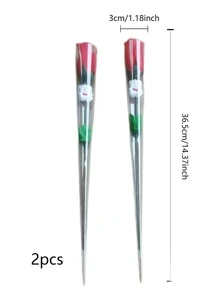 2pcs Artificial Rose - Multicolor - View 8