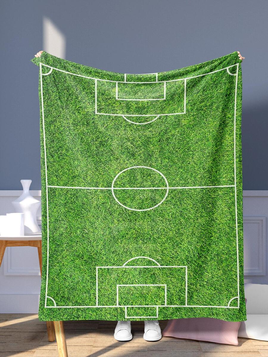 1 chiếc chăn hoa văn sân bóng đá - Nhiều màu - Xem 1