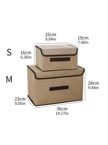 1 件无纺布可折叠储物袋，简约衣柜储物袋，适用于家庭装饰装饰节日装饰房间装饰家居装饰卧室装饰连衣裙裤子鞋子牛仔裤靴子裙子 - 米色 - 查看 4