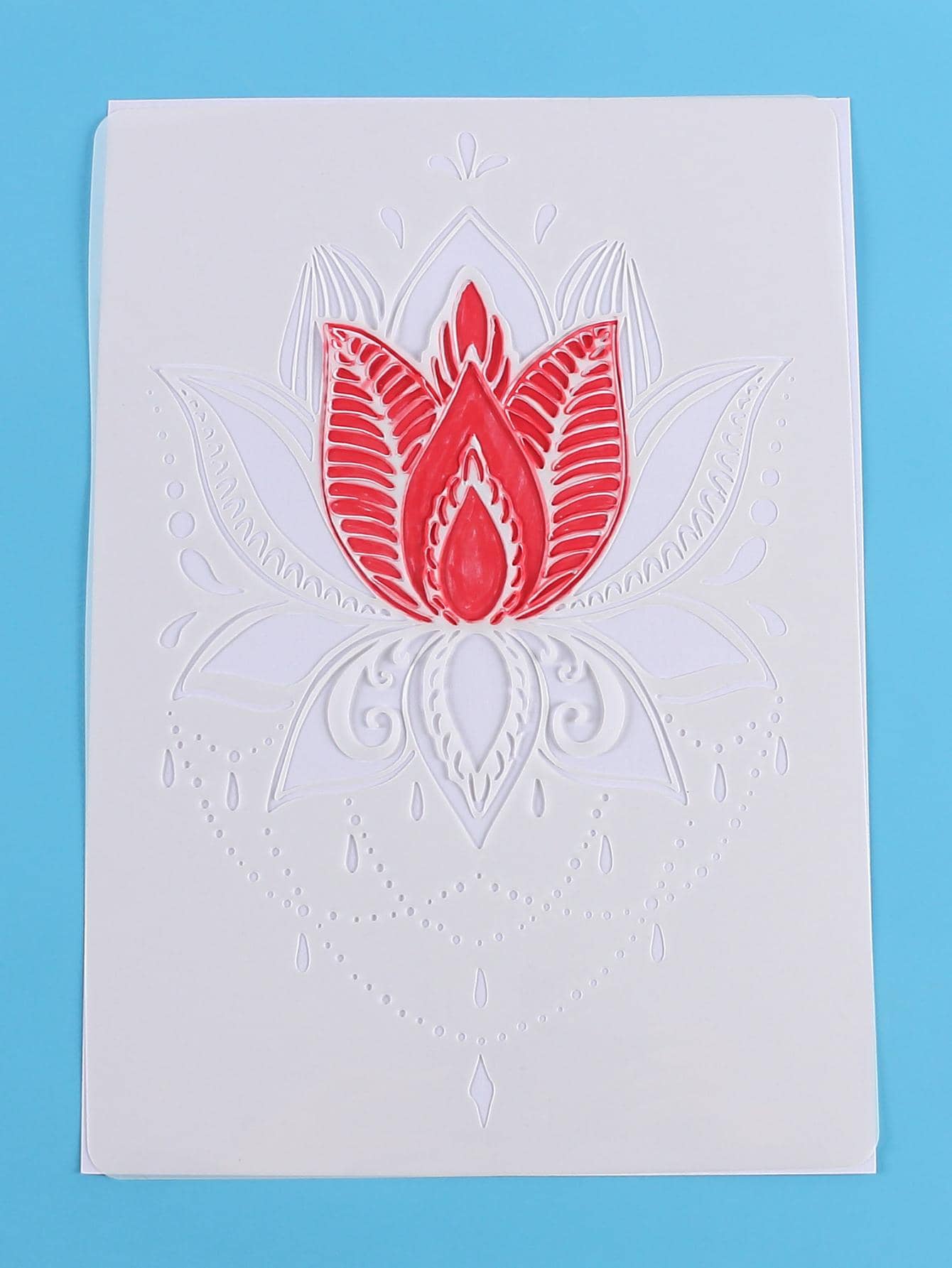 1pc Reusable Mandala Flower Painting Template For Wood Wall Furniture