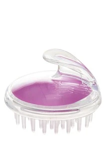 1入組塑料頭皮按摩器浴用極簡透明洗髮水按摩刷 - 綠色 - 查看 6