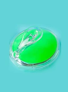 1入組塑料頭皮按摩器浴用極簡透明洗髮水按摩刷 - 綠色 - 查看 1