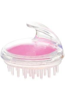 1入組塑料頭皮按摩器浴用極簡透明洗髮水按摩刷 - 綠色 - 查看 4