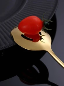 3入組/套不銹鋼勺子廚房用極簡金色湯勺 - 金色 - 查看 2