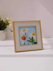 1pc PVC Photo Frame, Minimalist Plain Photo Frame For Home - White - View 7