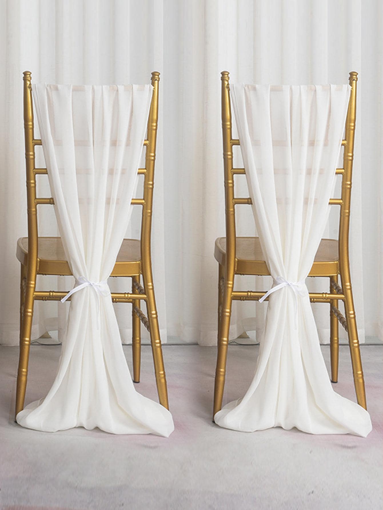 1 Đai Ghế Màu Trơn, Trang Trí Ghế Polyester Tối Giản Cho Gia Đình - trắng - Xem 1