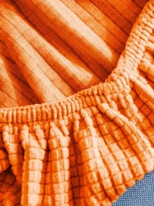 1 Tấm Bọc Ghế Sofa Màu Trơn, Tấm Bọc Ghế Sofa Polyester Tối Giản Cho Gia Đình - trái cam - Xem 3