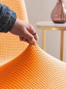 1 Tấm Bọc Ghế Sofa Màu Trơn, Tấm Bọc Ghế Sofa Polyester Tối Giản Cho Gia Đình - trái cam - Xem 5